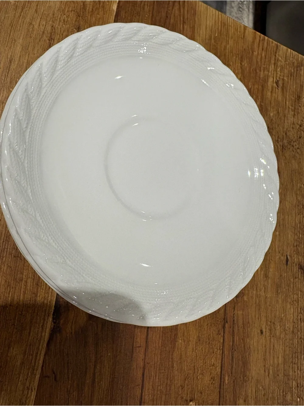 Ralph Lauren Clearwater Wedgwood Saucers Set of 4